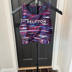 Peloton Purple & Multicolor Strappy Sports Bra